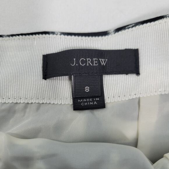 J. Crew Black & White Pleated Mini Skirt Size 8  32123-0203 - Picture 4 of 7